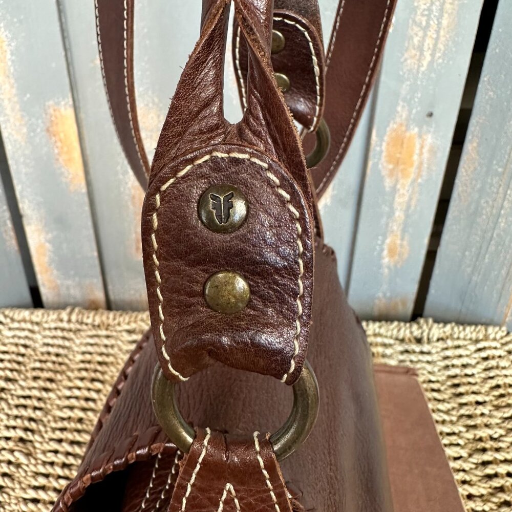 Frye Whipstitch Embellished Circular Flap Crossbody - Picture 9 of 15